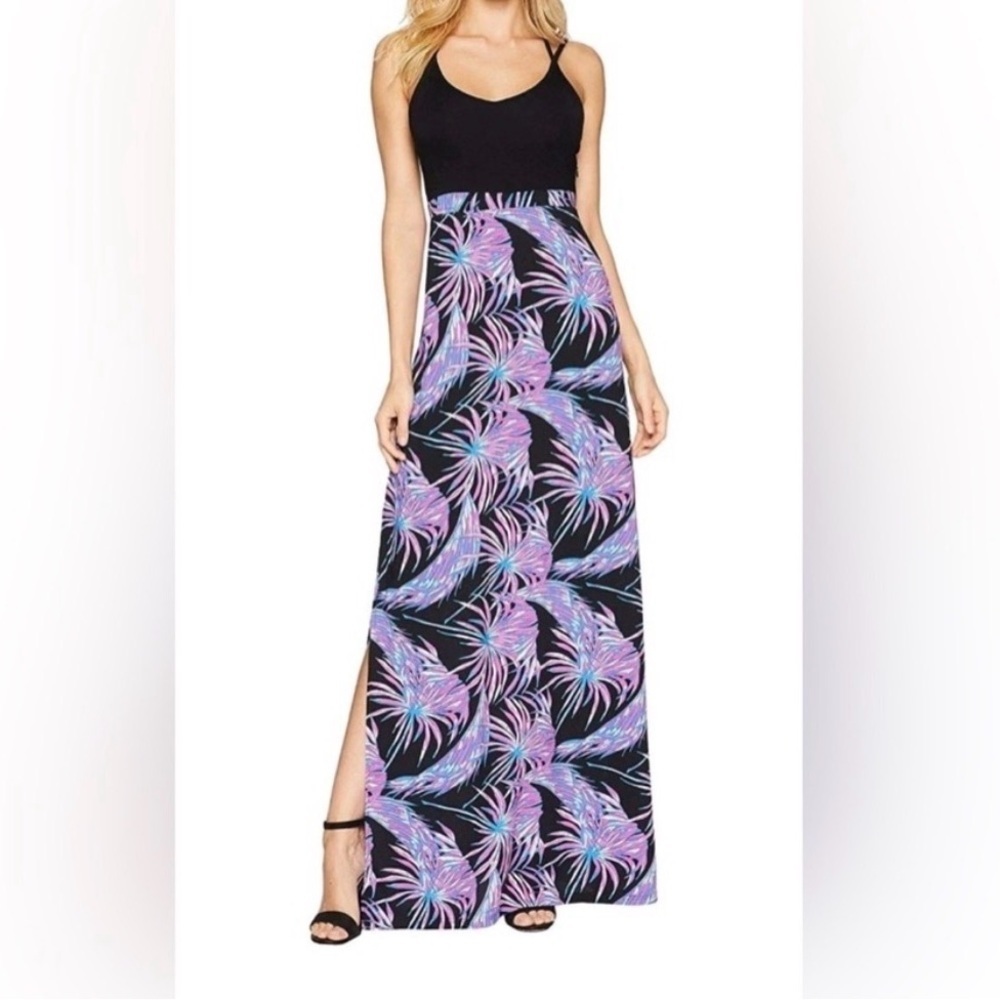 Hurley Tumble Dry Ruby Maxi Dress Open Back Slit SZ XS